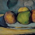 Paul Cézanne: Assiette à bord bleu et fruits (1879-80)